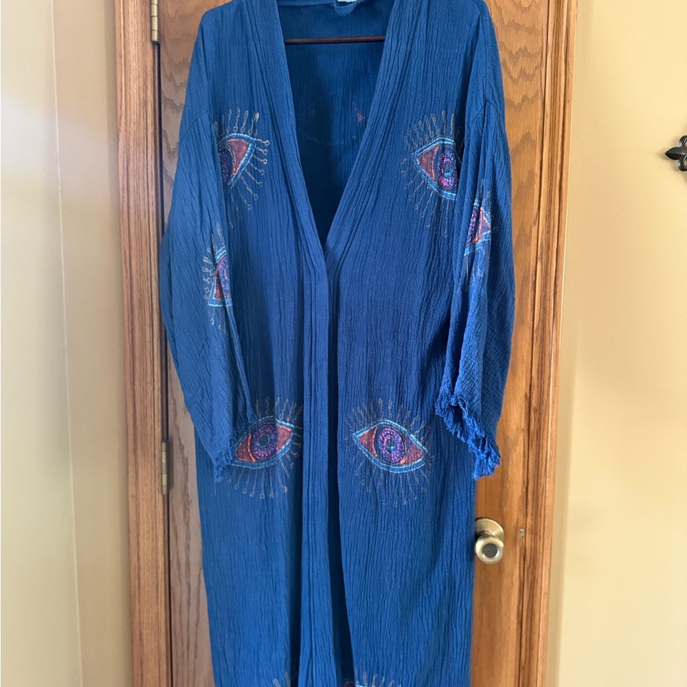 Blue Boho Robe